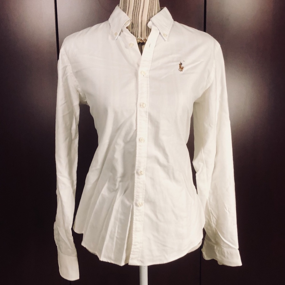 White Ralph Lauren Blue Label Slim Fit Oxford